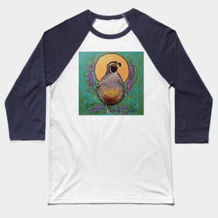 Quail sun lavender painting Baseball T-Shirt